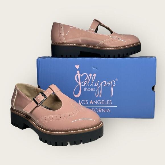 NWB | Jellypop | Rosabella Mary Jane Shoes | Rose | 8.5 US - Picture 1 of 15